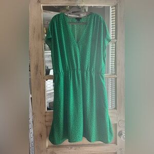 Halogen | Green polka Dot Dress